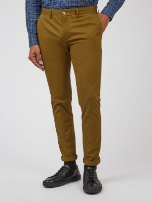 Pantaloni Ben Sherman Signature Skinny Stretch Chino Maro | 698-ZNHRKD