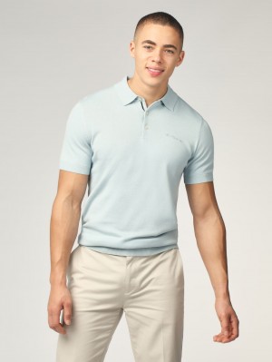 Tricotaje Ben Sherman Signature Short Sleeve Polo Albastri | 952-HDJLWR