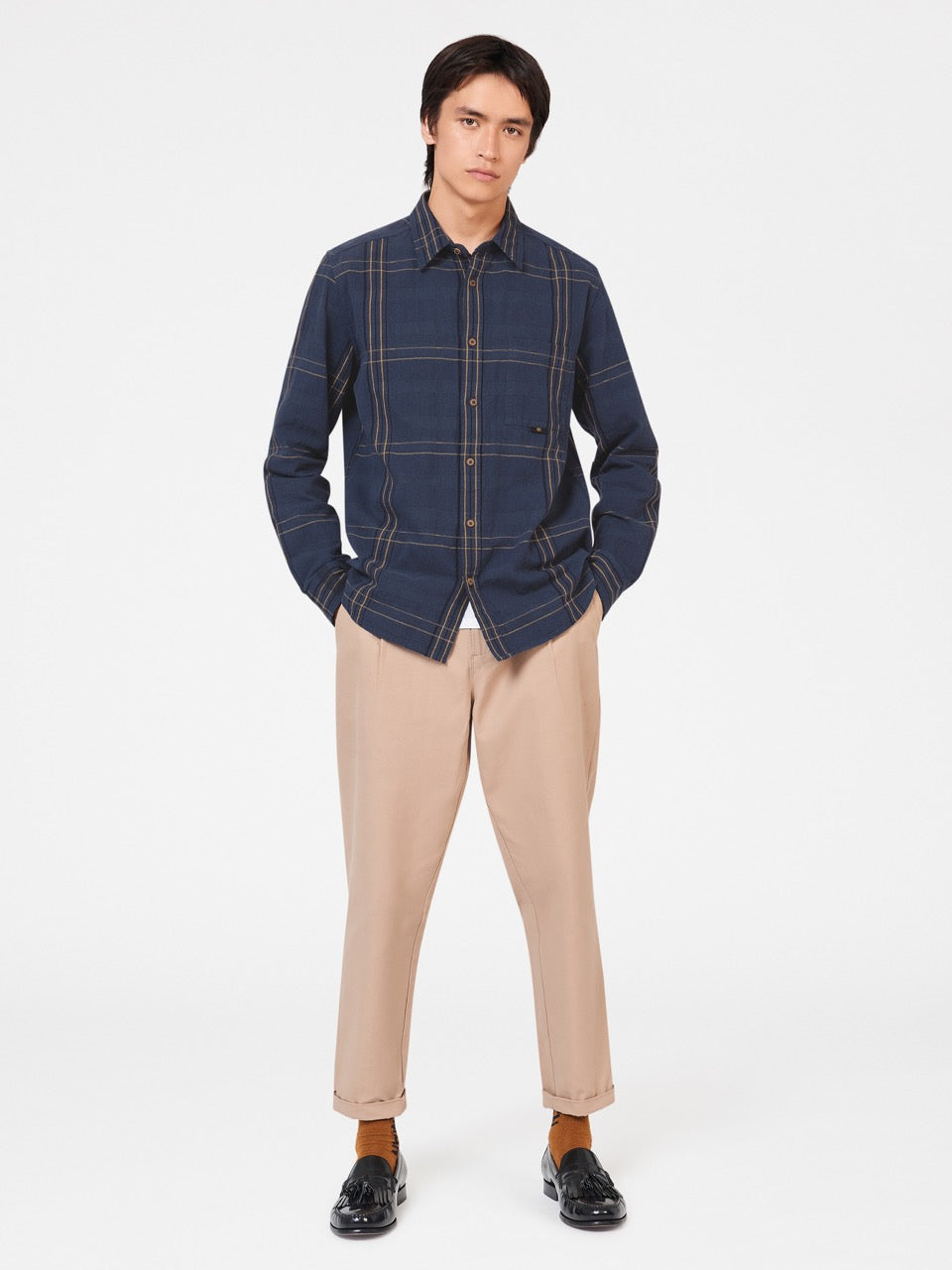 Camasa Ben Sherman B by Ben Sherman Indigo Check Indigo | 435-ROGBVA