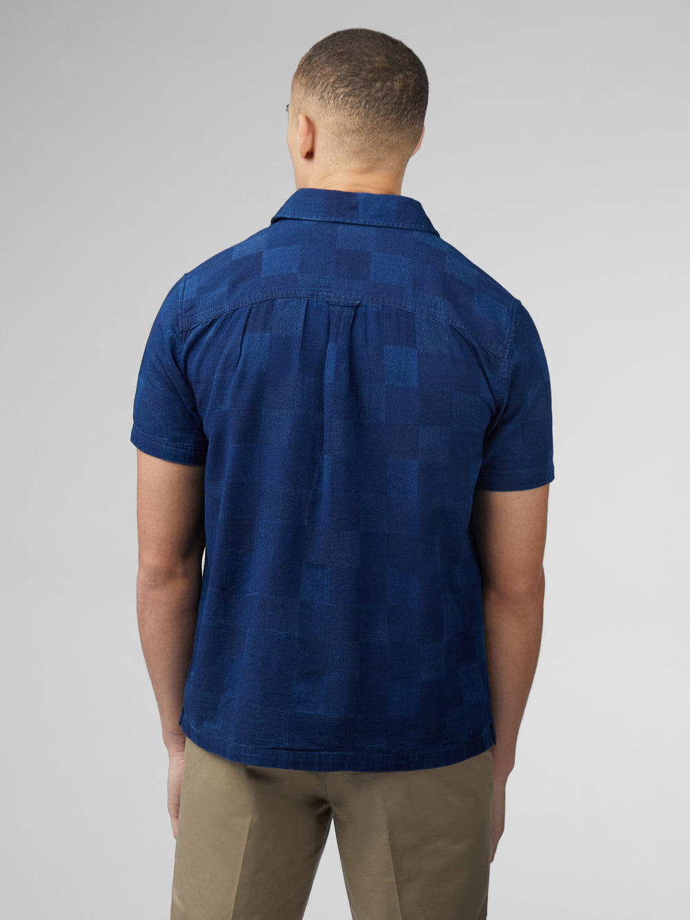 Camasa Ben Sherman B by Ben Sherman Indigo Check Bleumarin | 945-QBWKXD