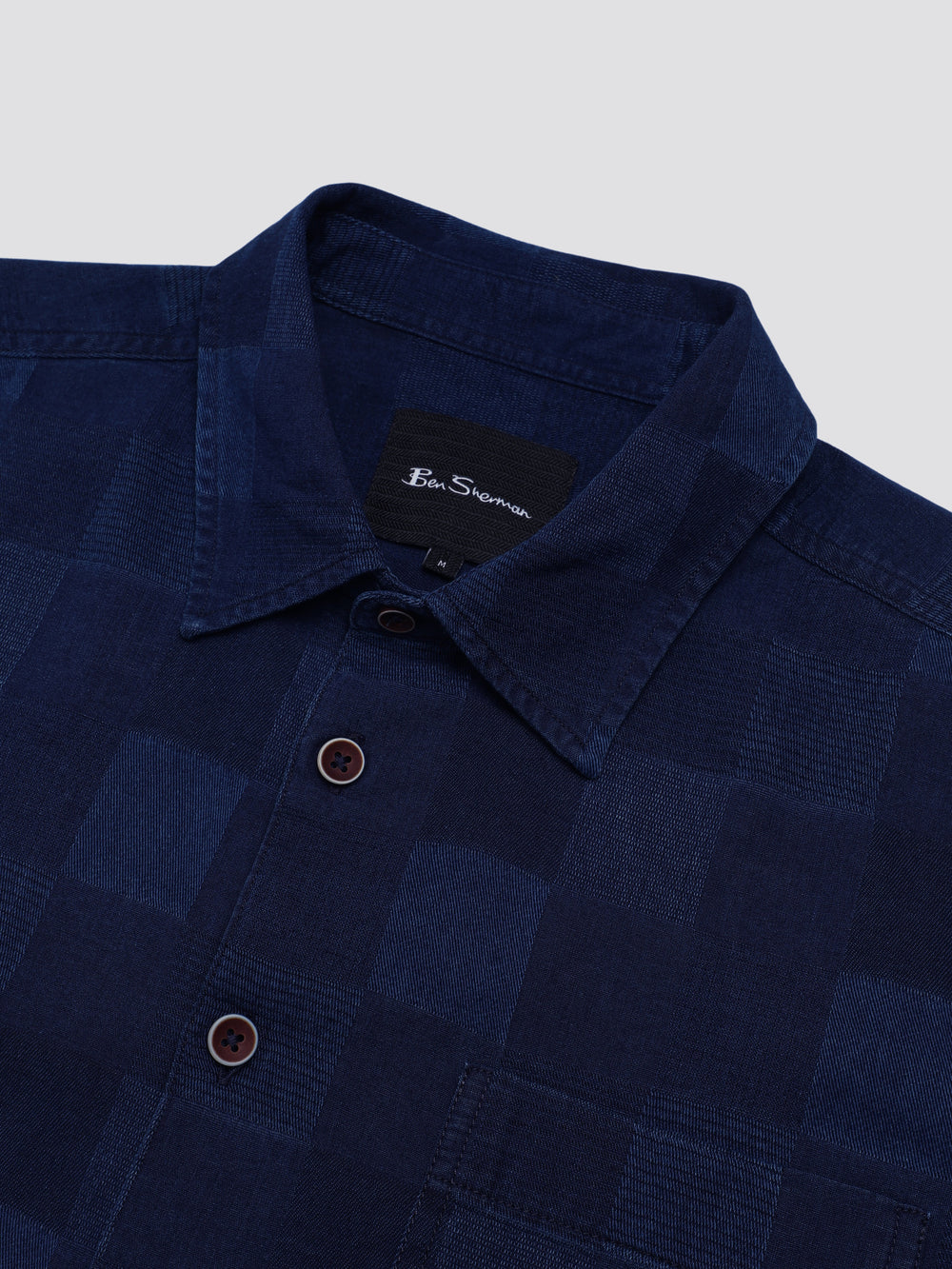 Camasa Ben Sherman B by Ben Sherman Indigo Check Bleumarin | 481-CNQHXV