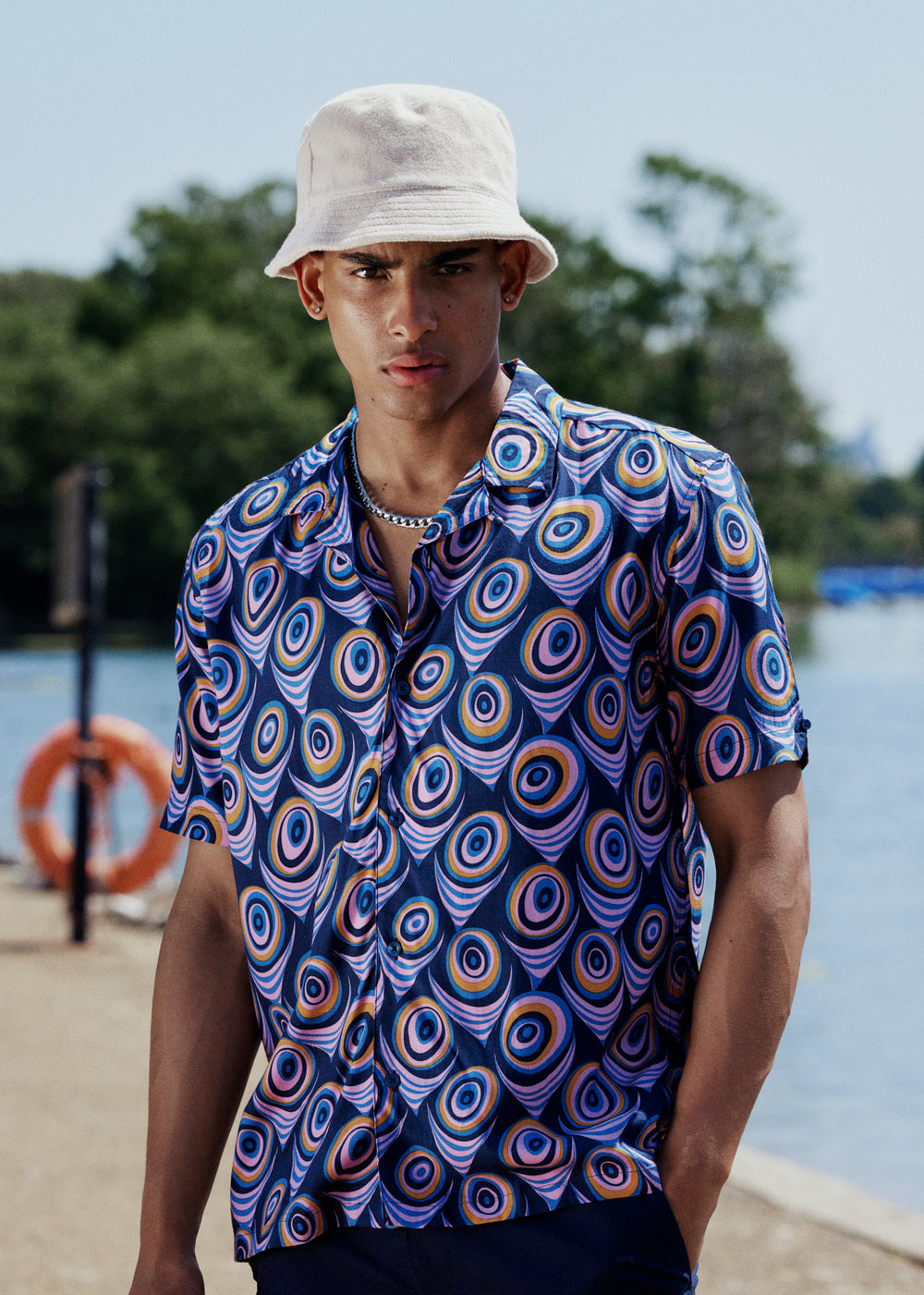 Camasa Ben Sherman B by Ben Sherman Psychedelic Print Violet | 541-XFBJDH