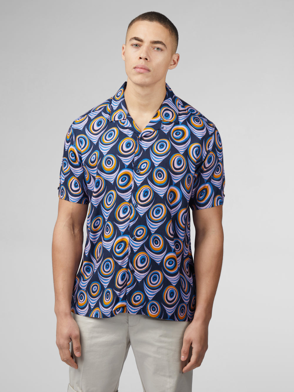 Camasa Ben Sherman B by Ben Sherman Psychedelic Print Violet | 541-XFBJDH