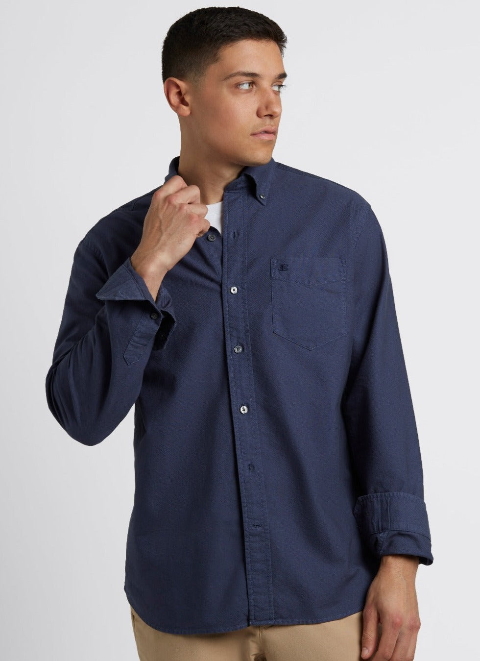 Camasa Ben Sherman Beatnik Oxford Garment Dye Indigo | 084-DFAKXQ