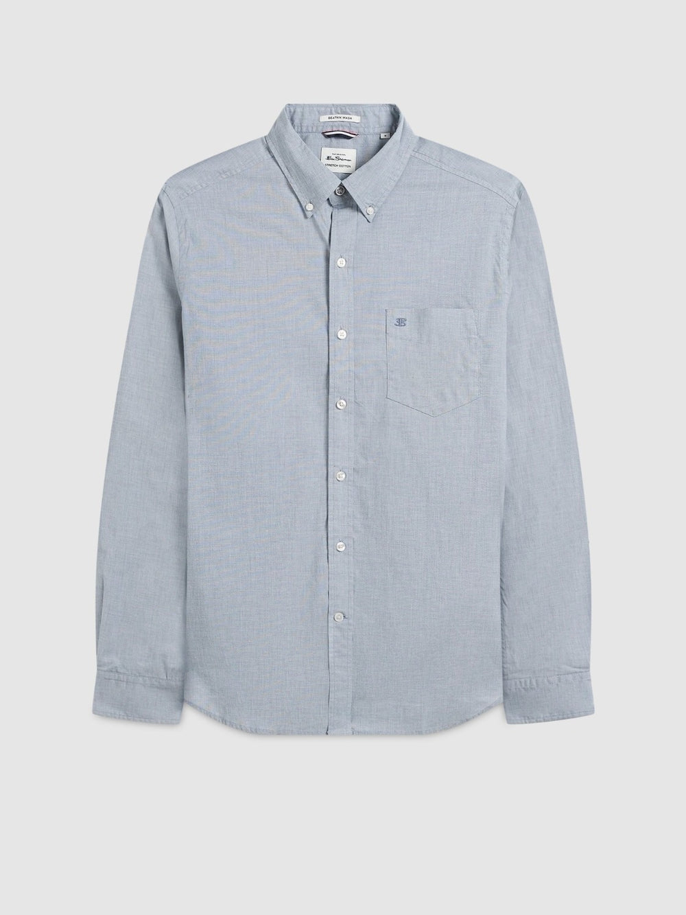 Camasa Ben Sherman Beatnik Wash Long-Sleeve Bleumarin | 791-WBUJYS