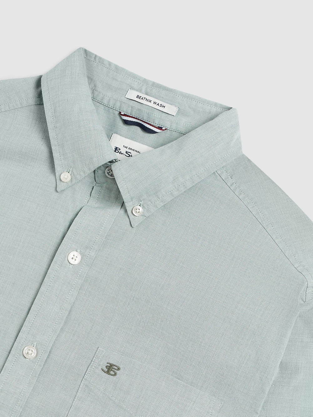 Camasa Ben Sherman Brighton Oxford Organic Green Verzi | 523-GIKCOP