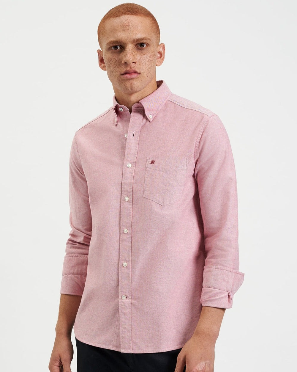 Camasa Ben Sherman Brighton Oxford Organic Rosii Deschis | 763-DXYLTJ