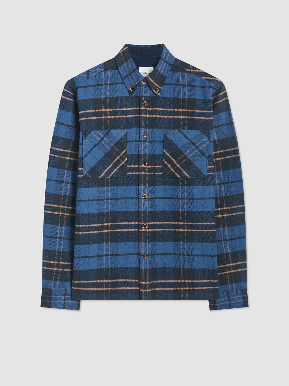 Camasa Ben Sherman Brushed Ivy Check Albastri | 601-TKFSBD