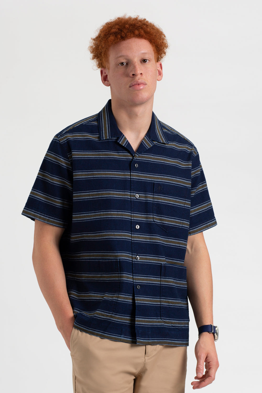 Camasa Ben Sherman Dalston Blues Lightweight Stripe Indigo | 875-XDFQLJ