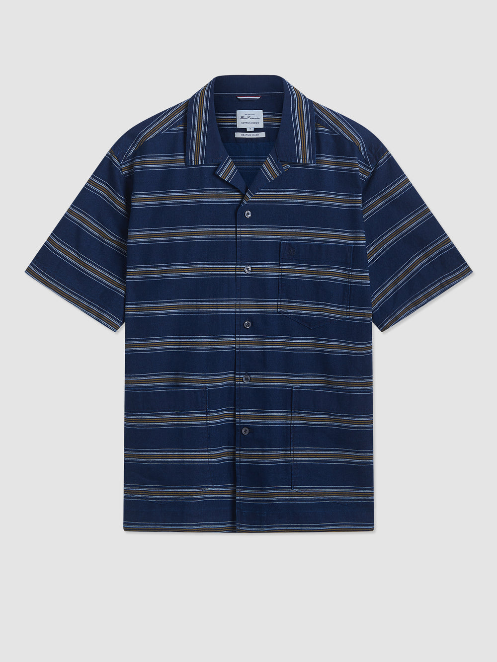 Camasa Ben Sherman Dalston Blues Lightweight Stripe Indigo | 875-XDFQLJ