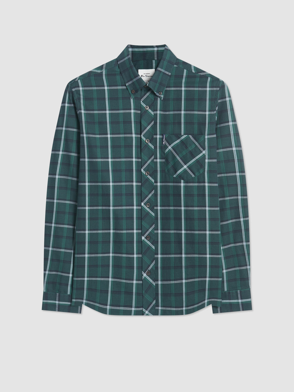 Camasa Ben Sherman Grid Check Verzi | 415-JBHNQF