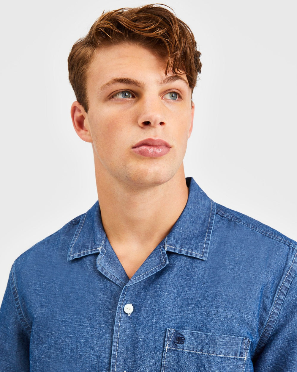 Camasa Ben Sherman Hastings Garment Dye Chambray Indigo | 085-BRYXAL