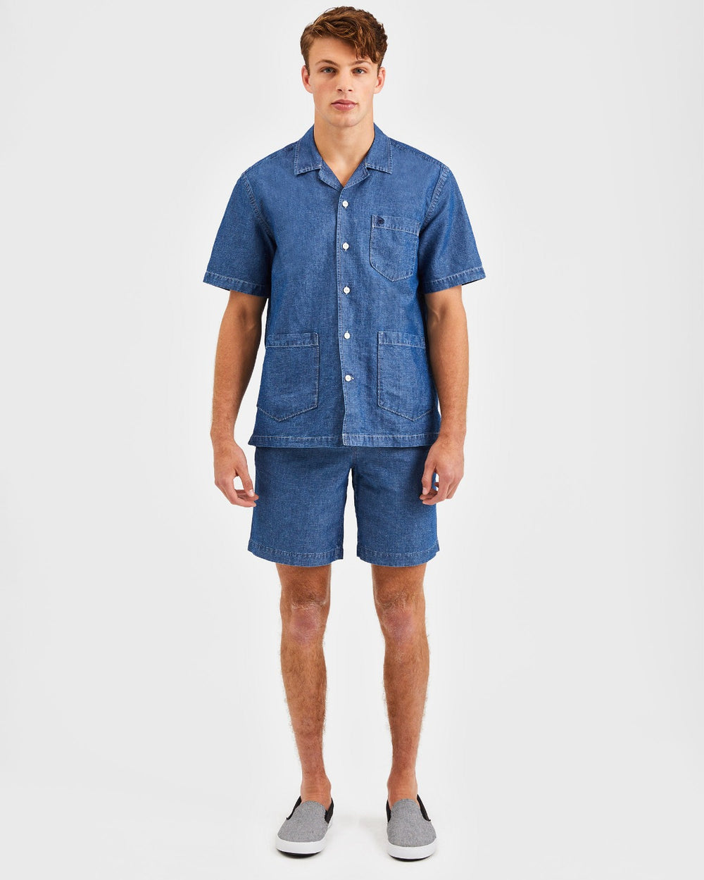 Camasa Ben Sherman Hastings Garment Dye Chambray Indigo | 085-BRYXAL