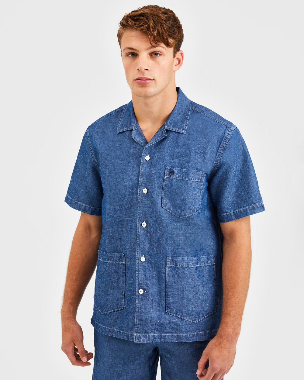 Camasa Ben Sherman Hastings Garment Dye Chambray Indigo | 085-BRYXAL