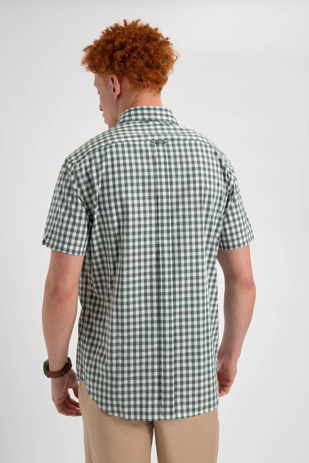 Camasa Ben Sherman House Poplin Gingham Masline Verzi | 194-MEIQLC