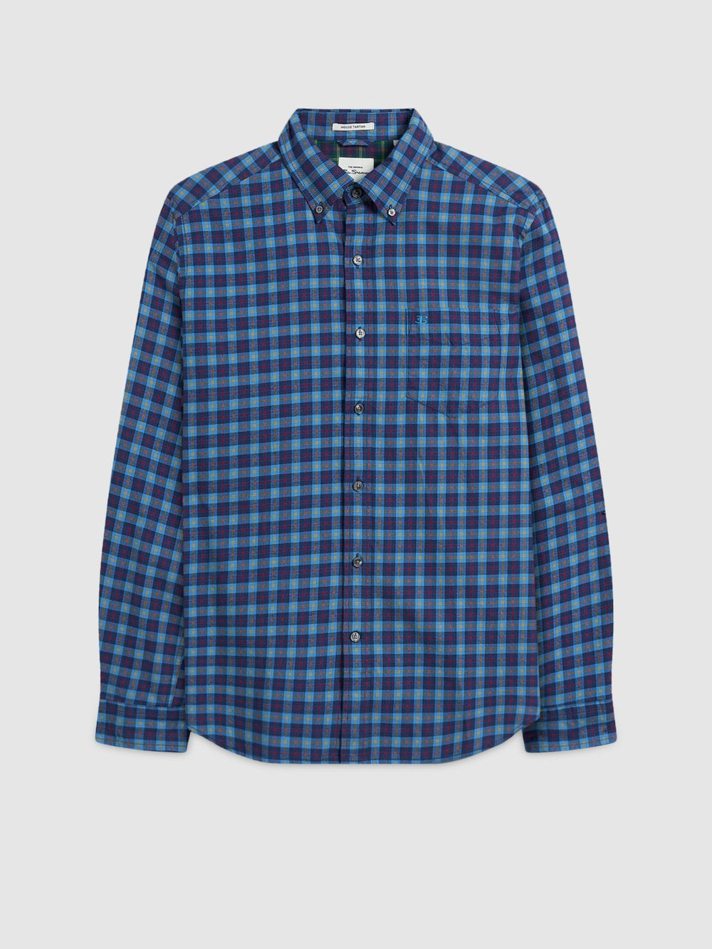 Camasa Ben Sherman House Tartan Twill Bleumarin | 631-YDFWPK