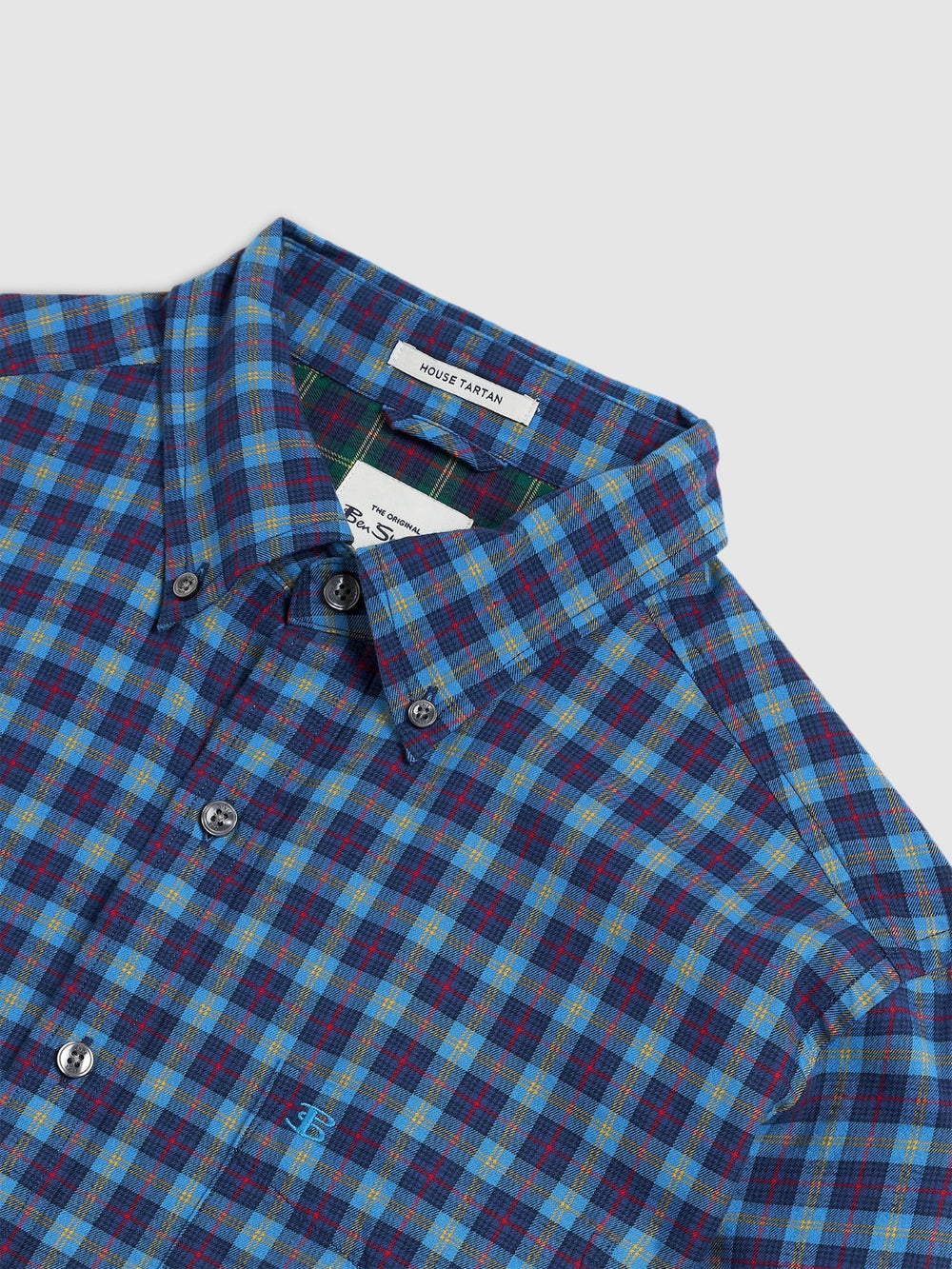 Camasa Ben Sherman House Tartan Twill Bleumarin | 631-YDFWPK