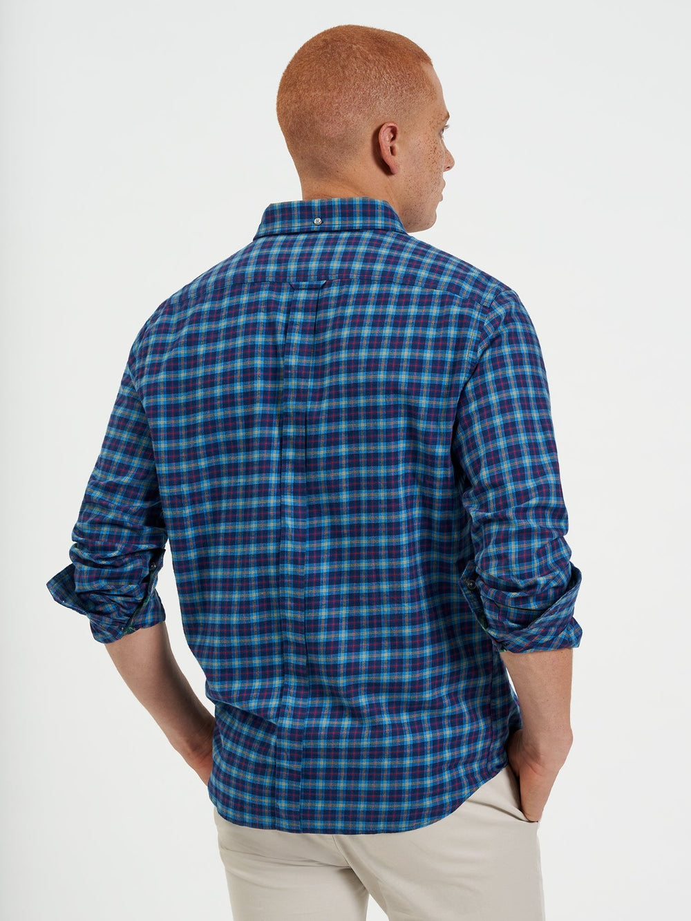 Camasa Ben Sherman House Tartan Twill Bleumarin | 631-YDFWPK