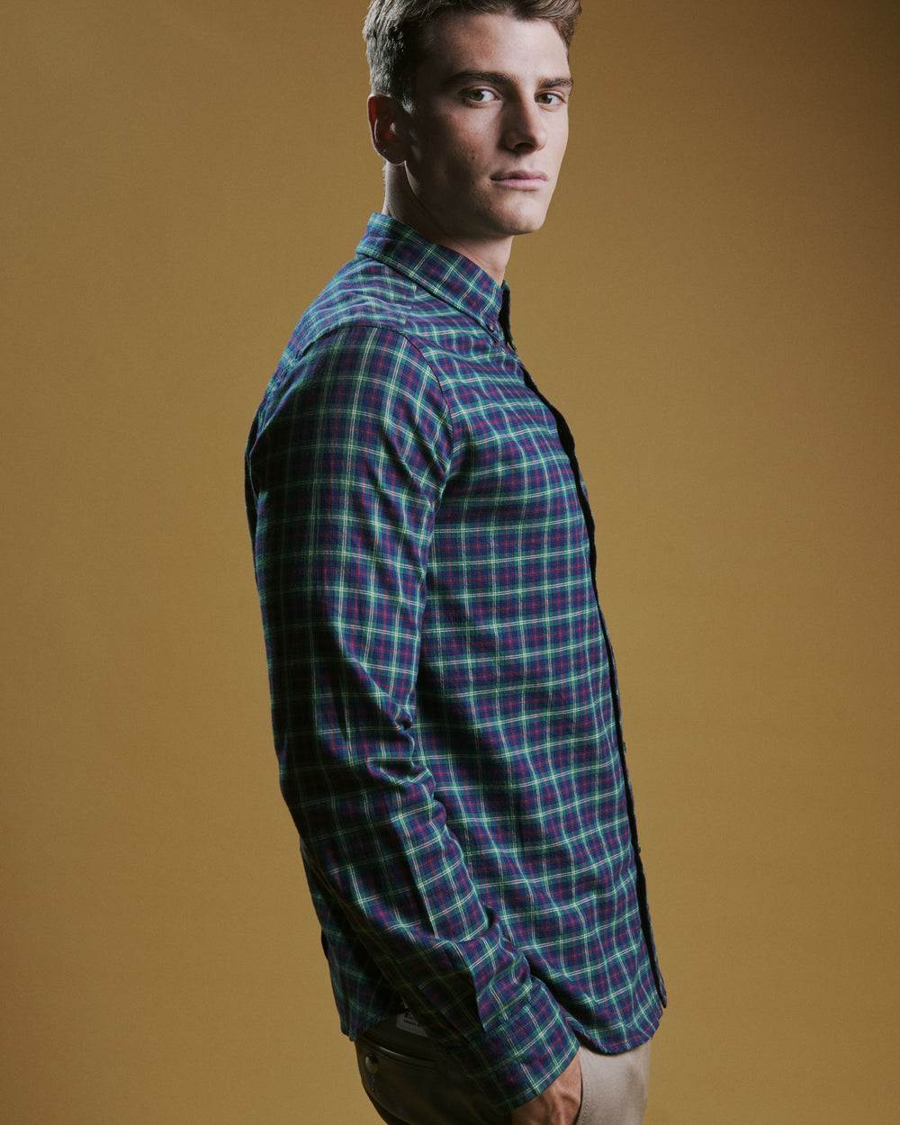 Camasa Ben Sherman House Tartan Twill Verzi | 412-IKSWEA