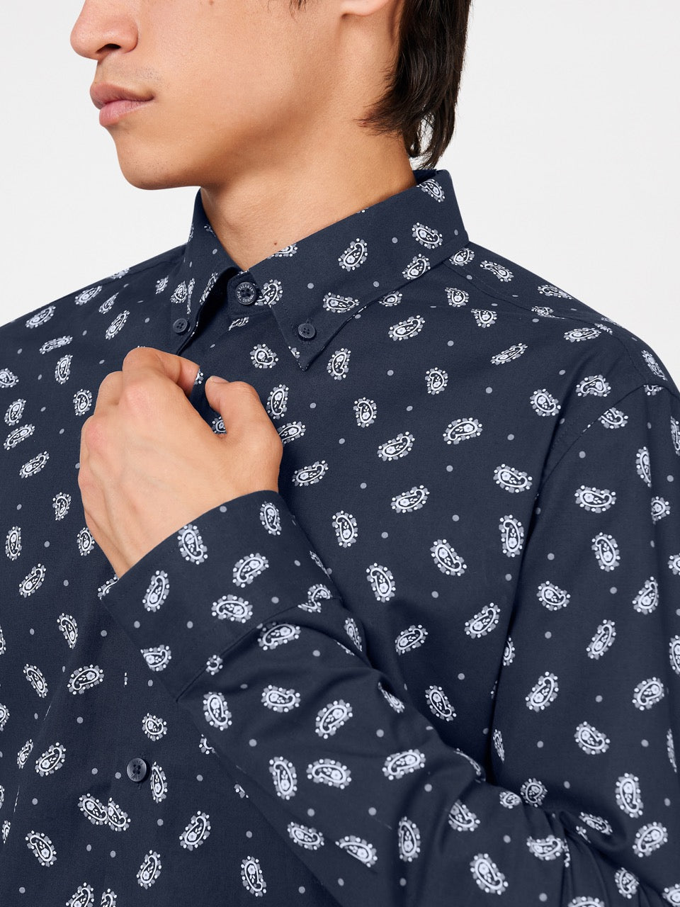 Camasa Ben Sherman Micro Paisley Bleumarin | 569-RTNBFL