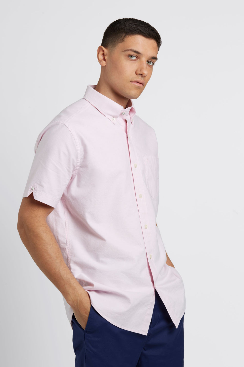 Camasa Ben Sherman Short Sleeve Brighton Oxford Organic Roz | 205-WYJRXL