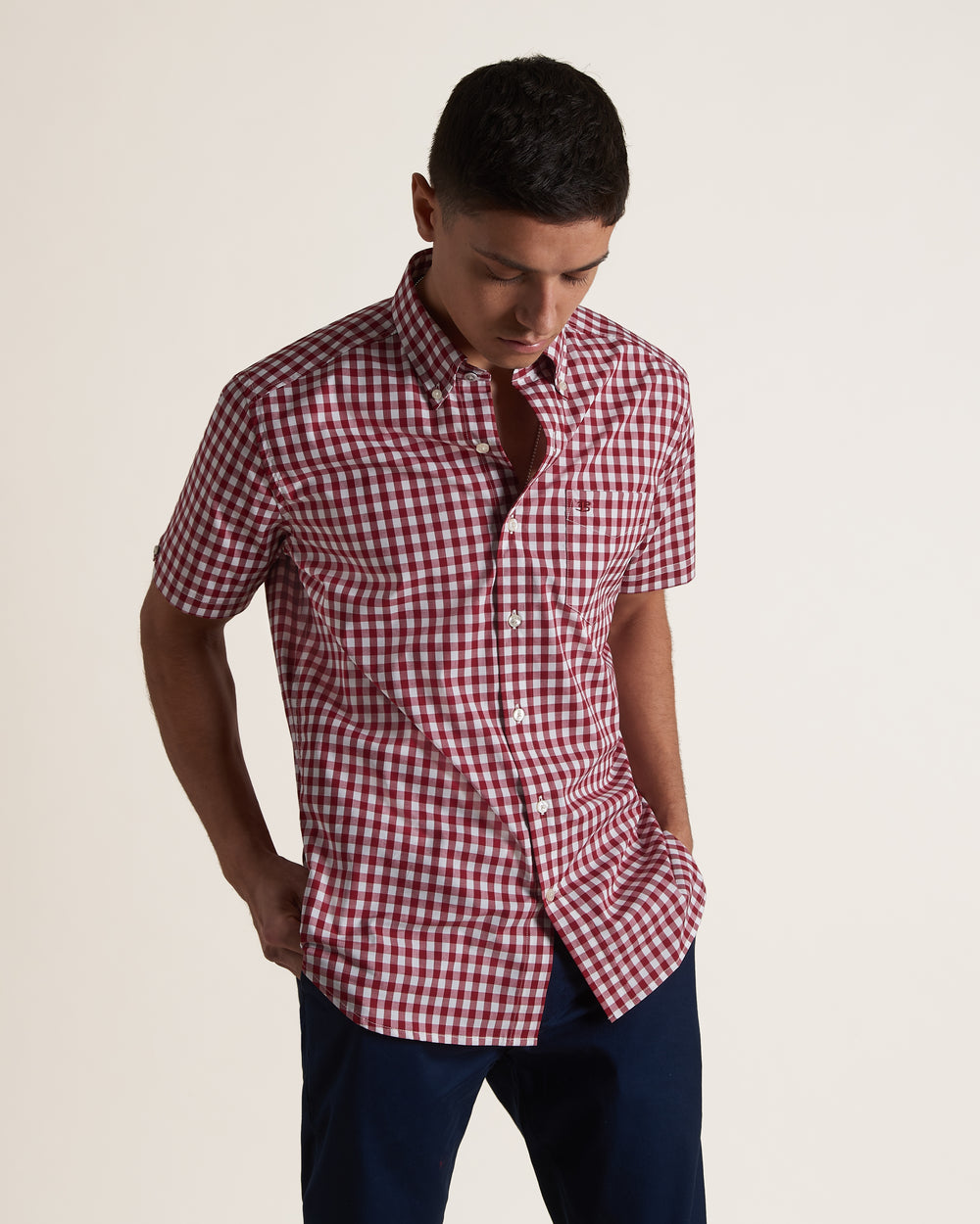 Camasa Ben Sherman Short Sleeve House Poplin Gingham Visinii | 781-GJESMP