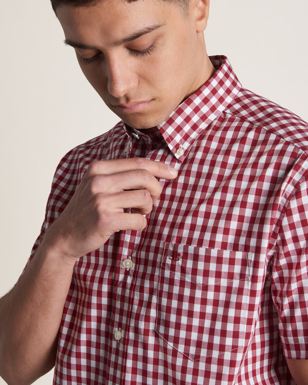 Camasa Ben Sherman Short Sleeve House Poplin Gingham Visinii | 781-GJESMP