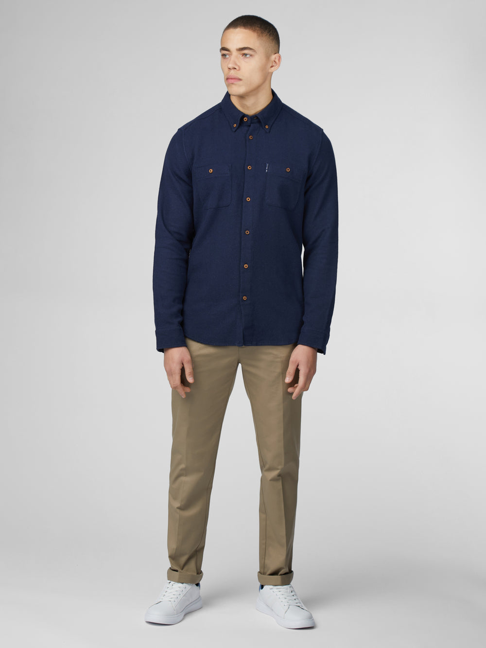 Camasa Ben Sherman Signature Boucle Bleumarin | 473-BPYJCA