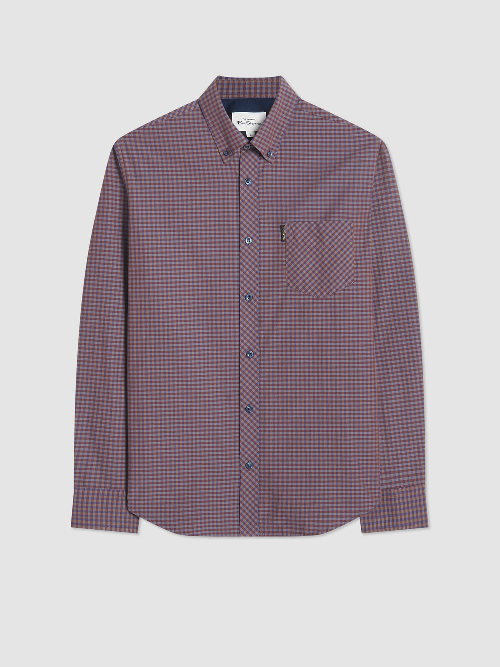 Camasa Ben Sherman Signature Gingham Long-Sleeve Violet | 612-EPHRZB