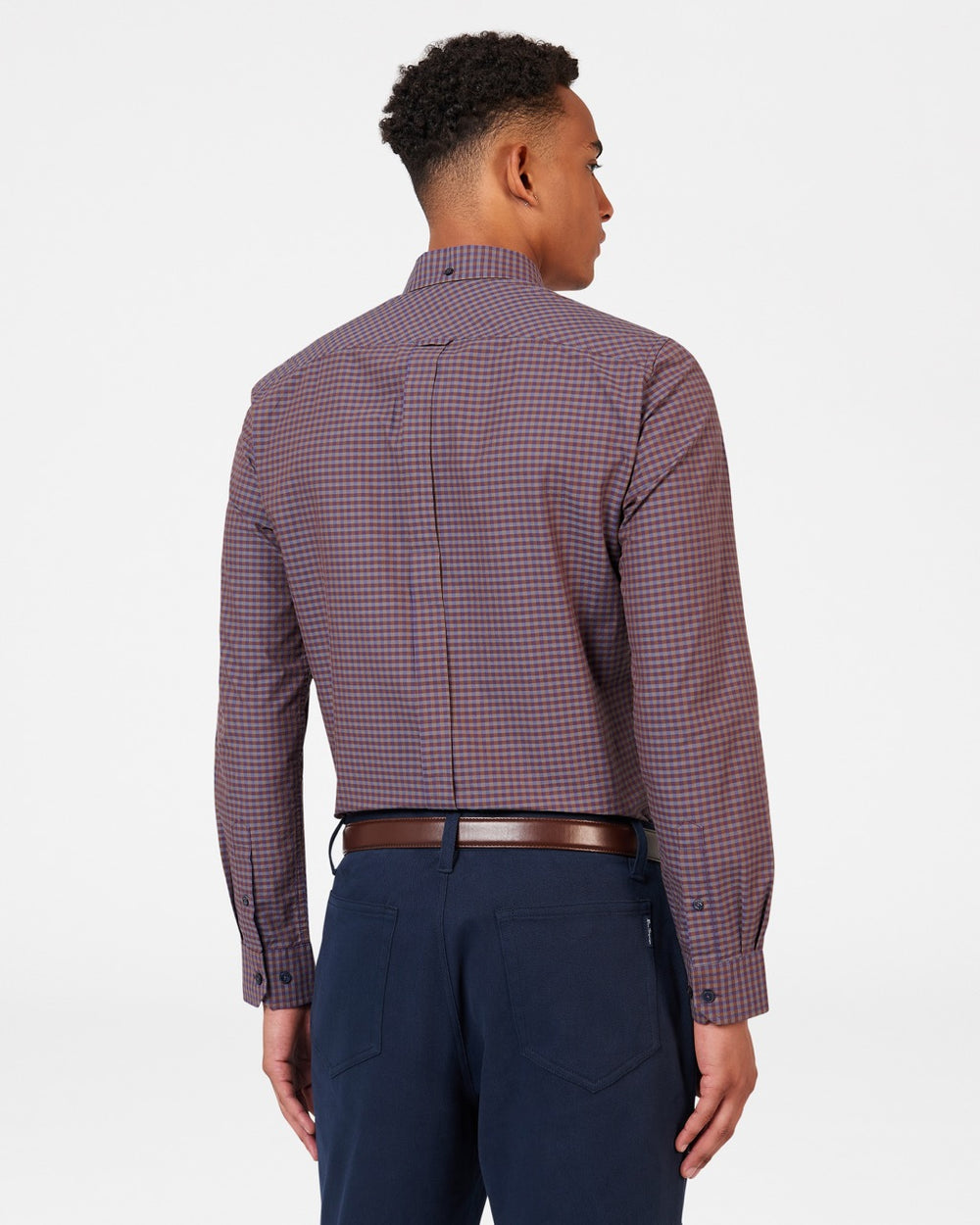 Camasa Ben Sherman Signature Gingham Long-Sleeve Violet | 612-EPHRZB