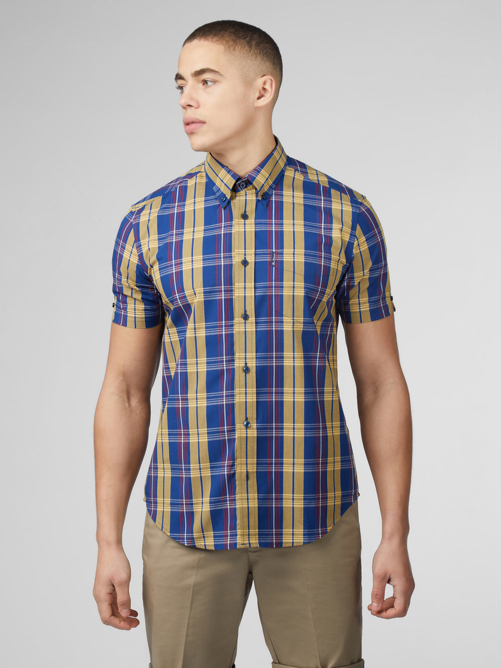 Camasa Ben Sherman Signature Irregular Check Albastri | 328-PNOUIH