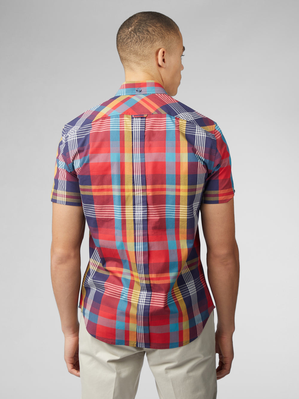 Camasa Ben Sherman Signature Large Madras Check Rosii | 739-ASHVUC