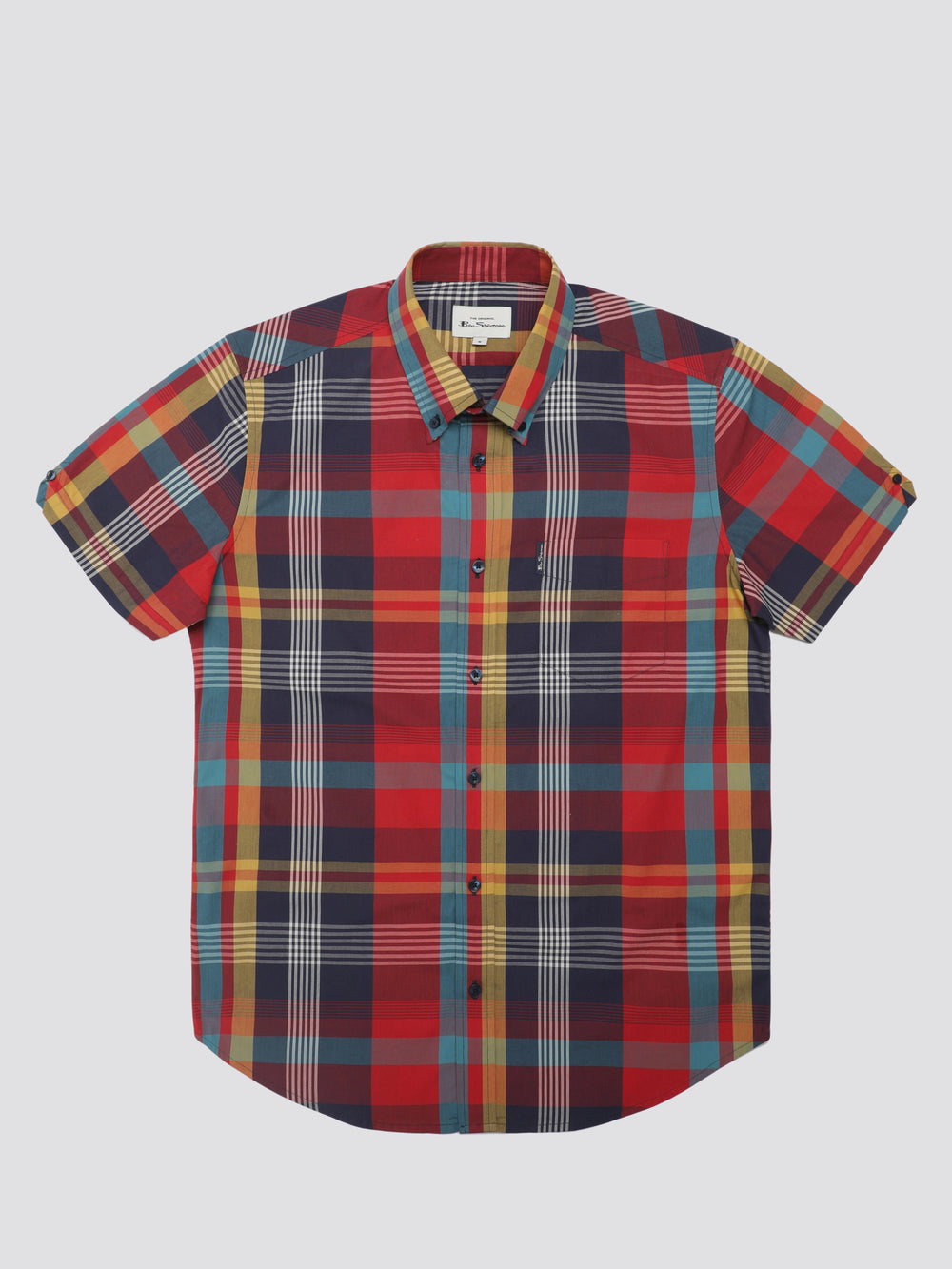 Camasa Ben Sherman Signature Large Madras Check Rosii | 739-ASHVUC