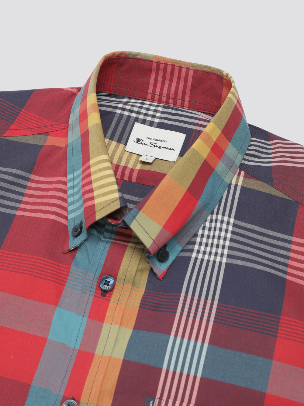 Camasa Ben Sherman Signature Large Madras Check Rosii | 739-ASHVUC