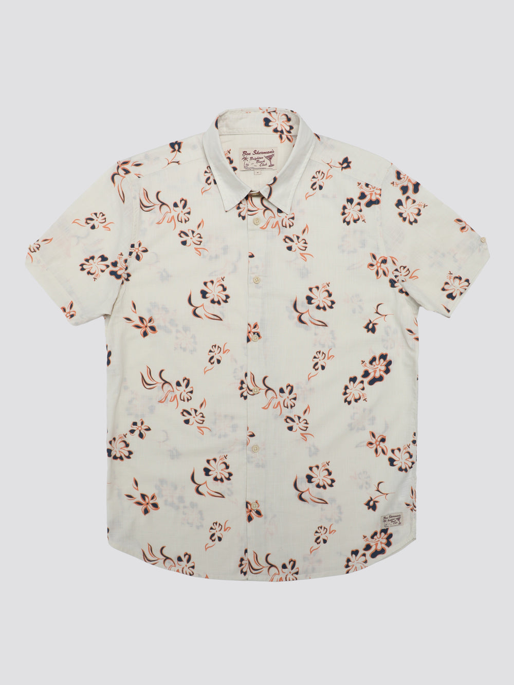 Camasa Ben Sherman Signature Linear Floral Albi | 106-YKMWNU