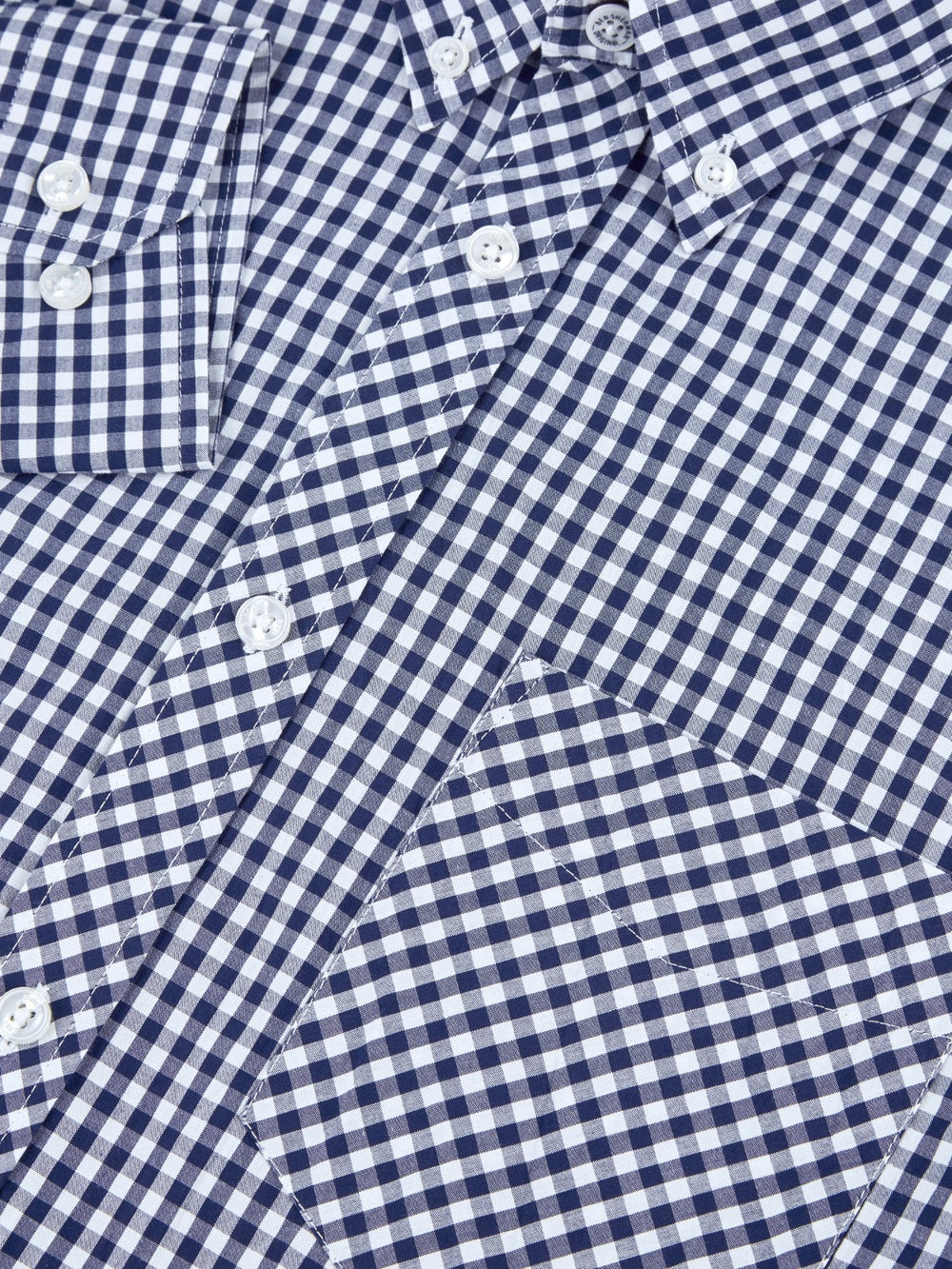 Camasa Ben Sherman Signature Long-Sleeve Gingham Albastri Inchis | 506-ABIPJN