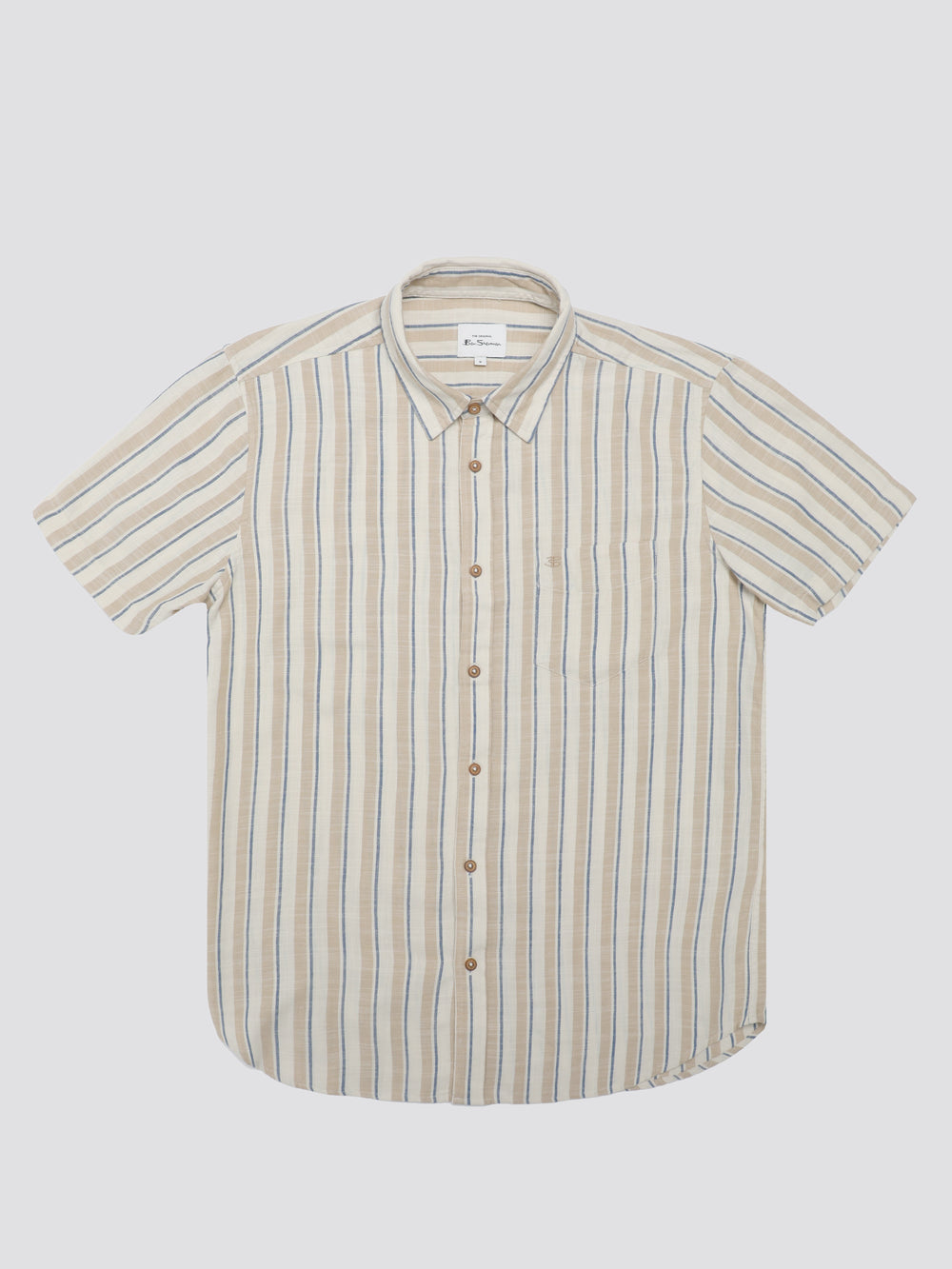 Camasa Ben Sherman Signature Mod Stripe Albi | 146-UWJGSO