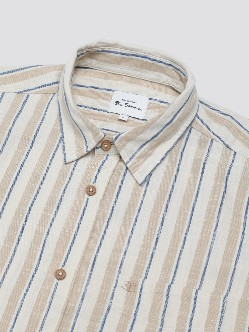 Camasa Ben Sherman Signature Mod Stripe Albi | 146-UWJGSO