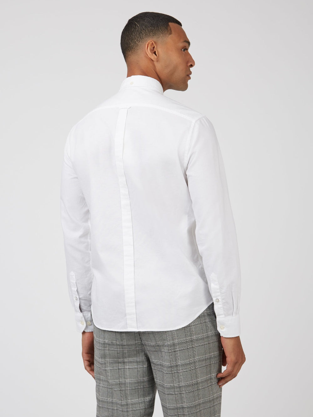 Camasa Ben Sherman Signature Organic Long-Sleeve Oxford Albi | 798-NUQYKT