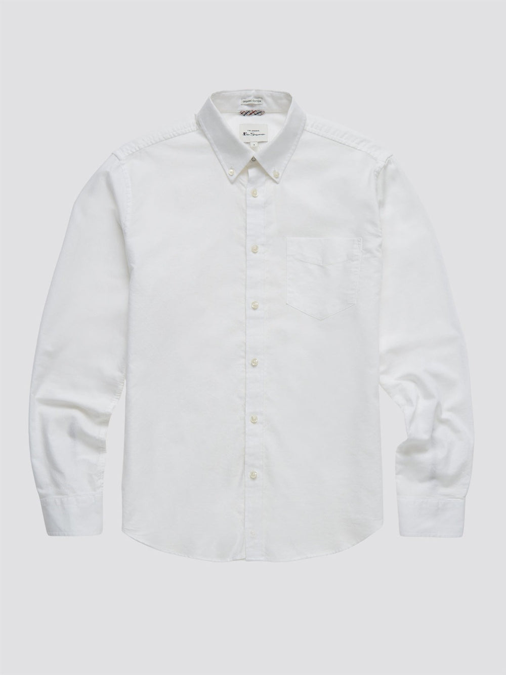 Camasa Ben Sherman Signature Organic Long-Sleeve Oxford Albi | 798-NUQYKT