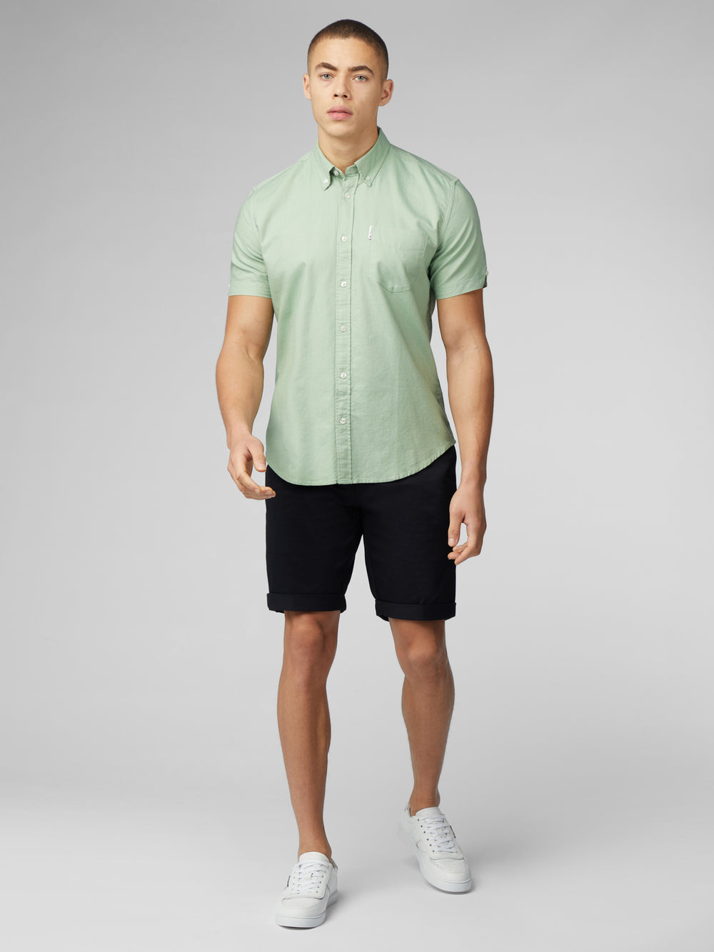 Camasa Ben Sherman Signature Short Sleeve Oxford Verzi | 602-FMICQR