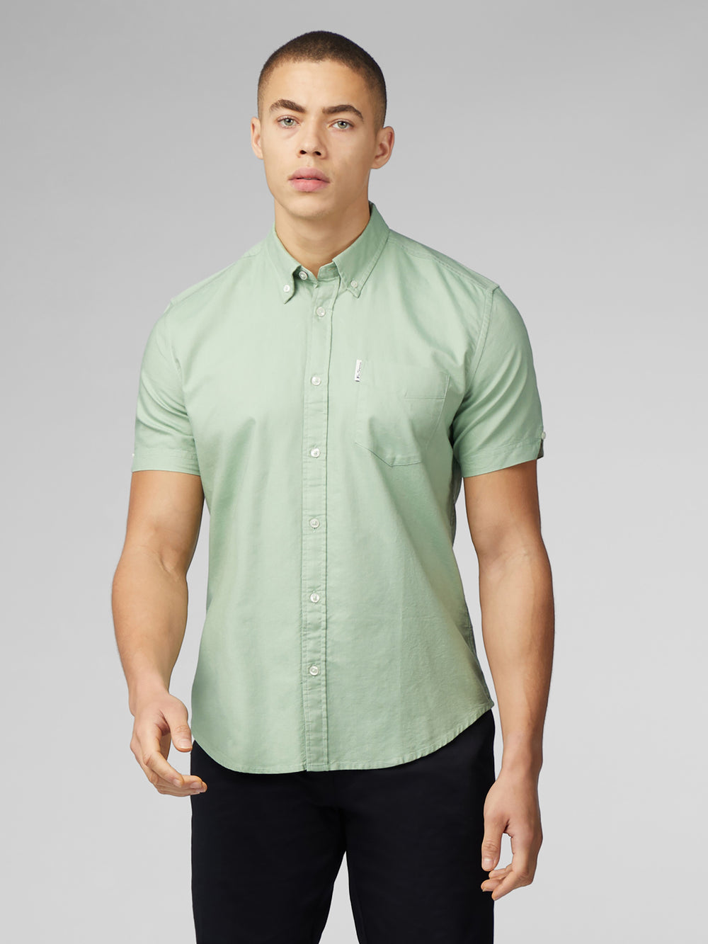 Camasa Ben Sherman Signature Short Sleeve Oxford Verzi | 602-FMICQR