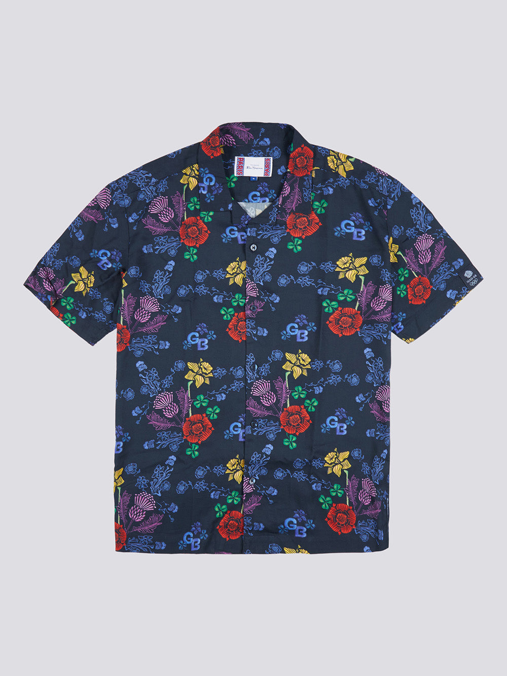 Camasa Ben Sherman Team GB Floral Bleumarin | 804-WTECVU