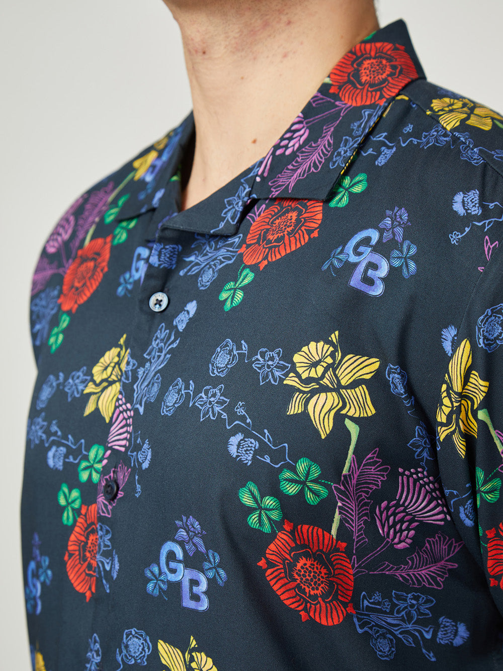 Camasa Ben Sherman Team GB Floral Bleumarin | 804-WTECVU