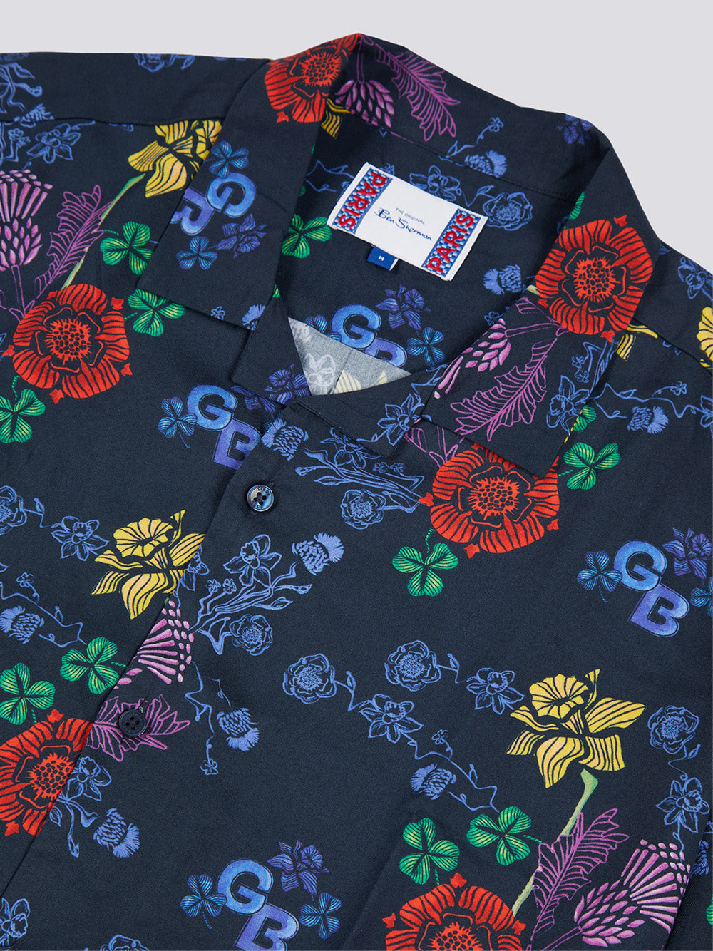 Camasa Ben Sherman Team GB Floral Bleumarin | 804-WTECVU