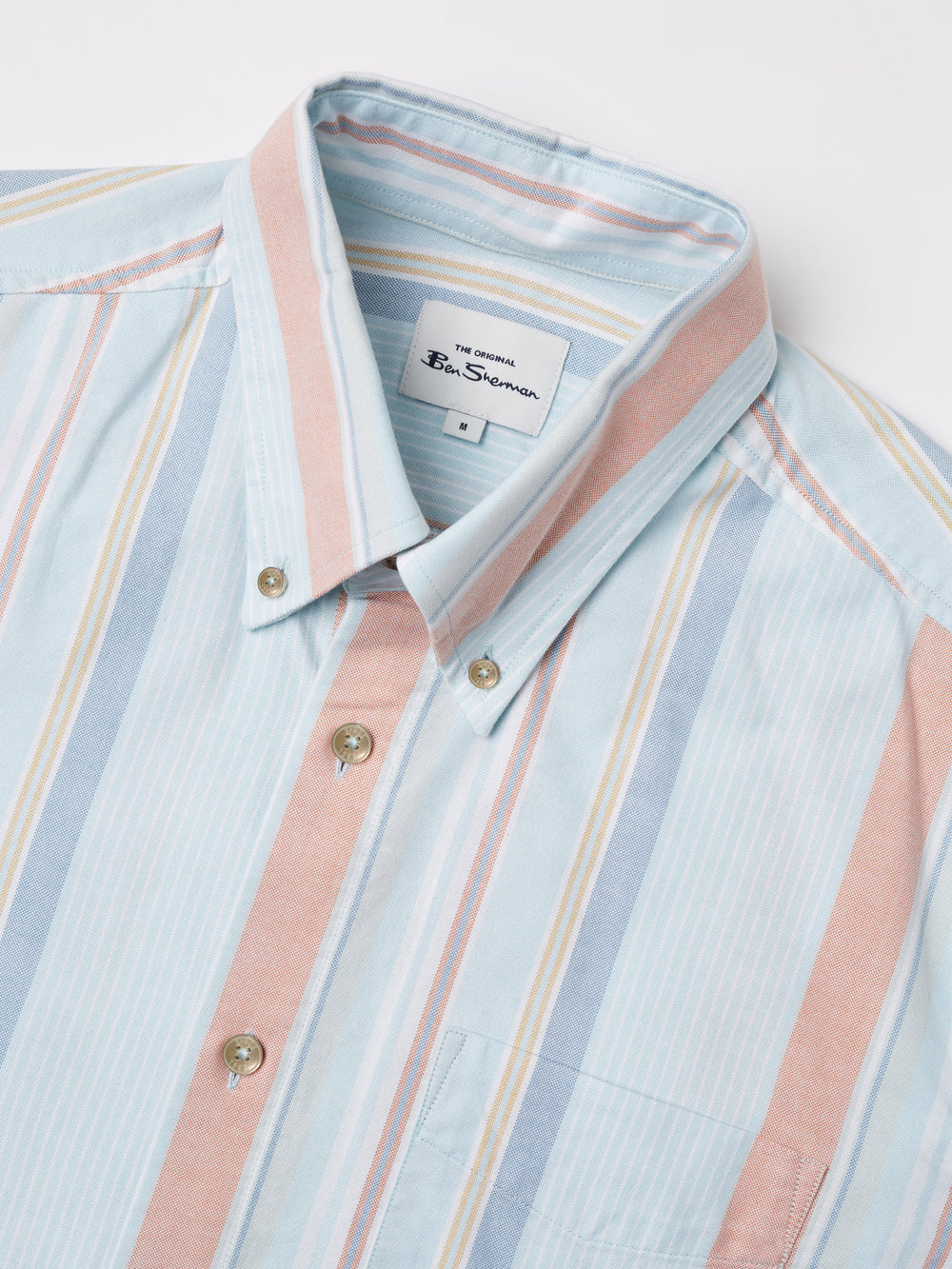 Camasa Ben Sherman The Oxford Ivy Stripe Long-Sleeve Albastri | 492-BSHZDU