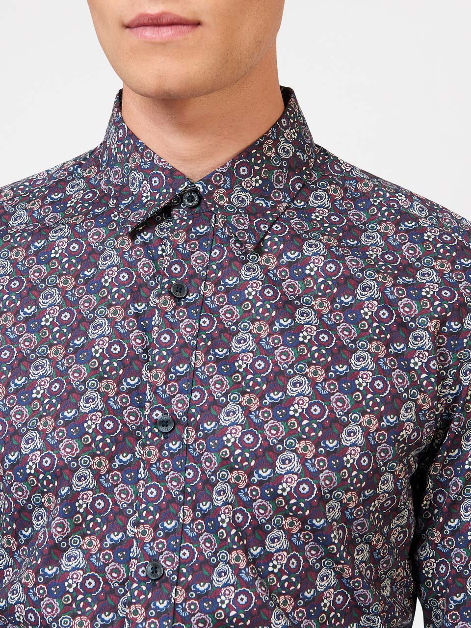 Camasa Ben Sherman Winter Floral Violet | 780-GFHIXL