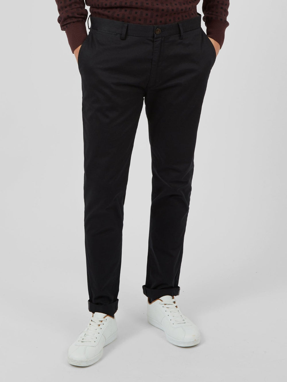 Pantaloni Ben Sherman Signature Skinny Stretch Chino Negrii | 287-FKPUIC