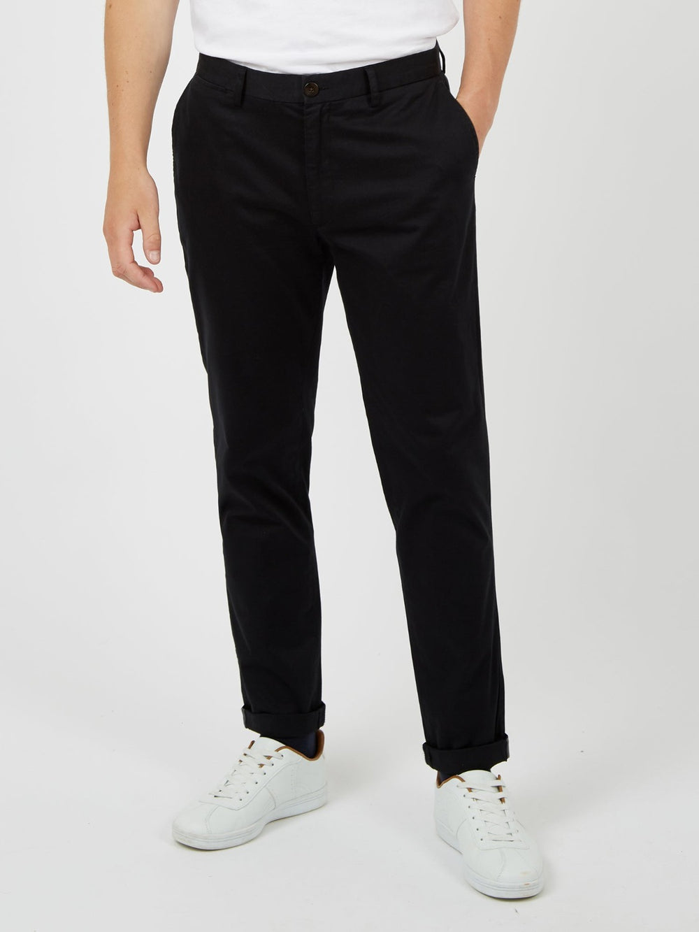 Pantaloni Ben Sherman Signature Slim Stretch Chino Negrii | 458-XFIJLV