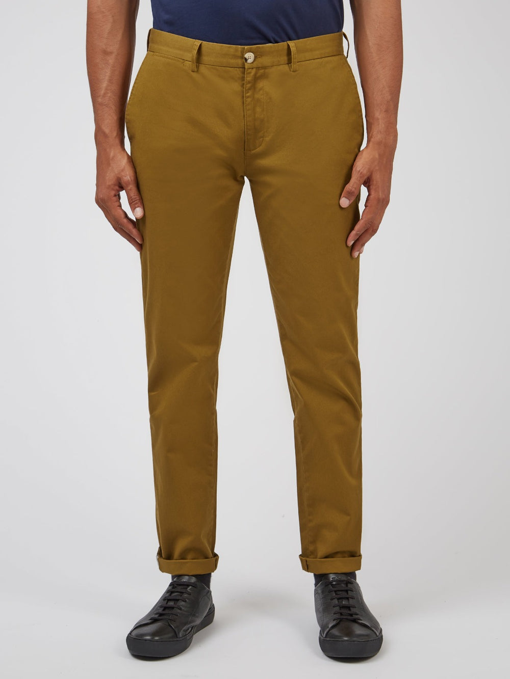 Pantaloni Ben Sherman Signature Slim Stretch Chino Maro | 127-OIZFEA